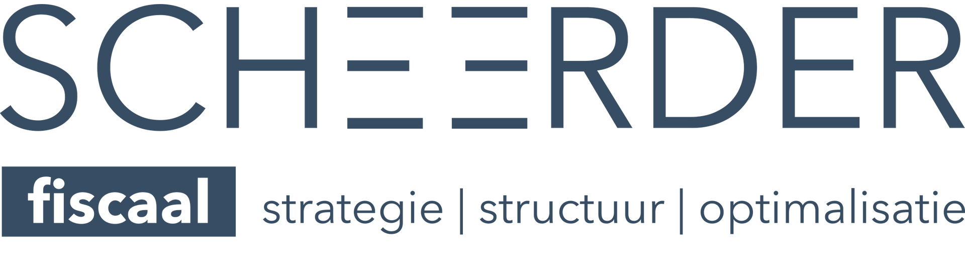 Scherder Fiscaal logo with tagline “strategie | structuur | optimalisatie”