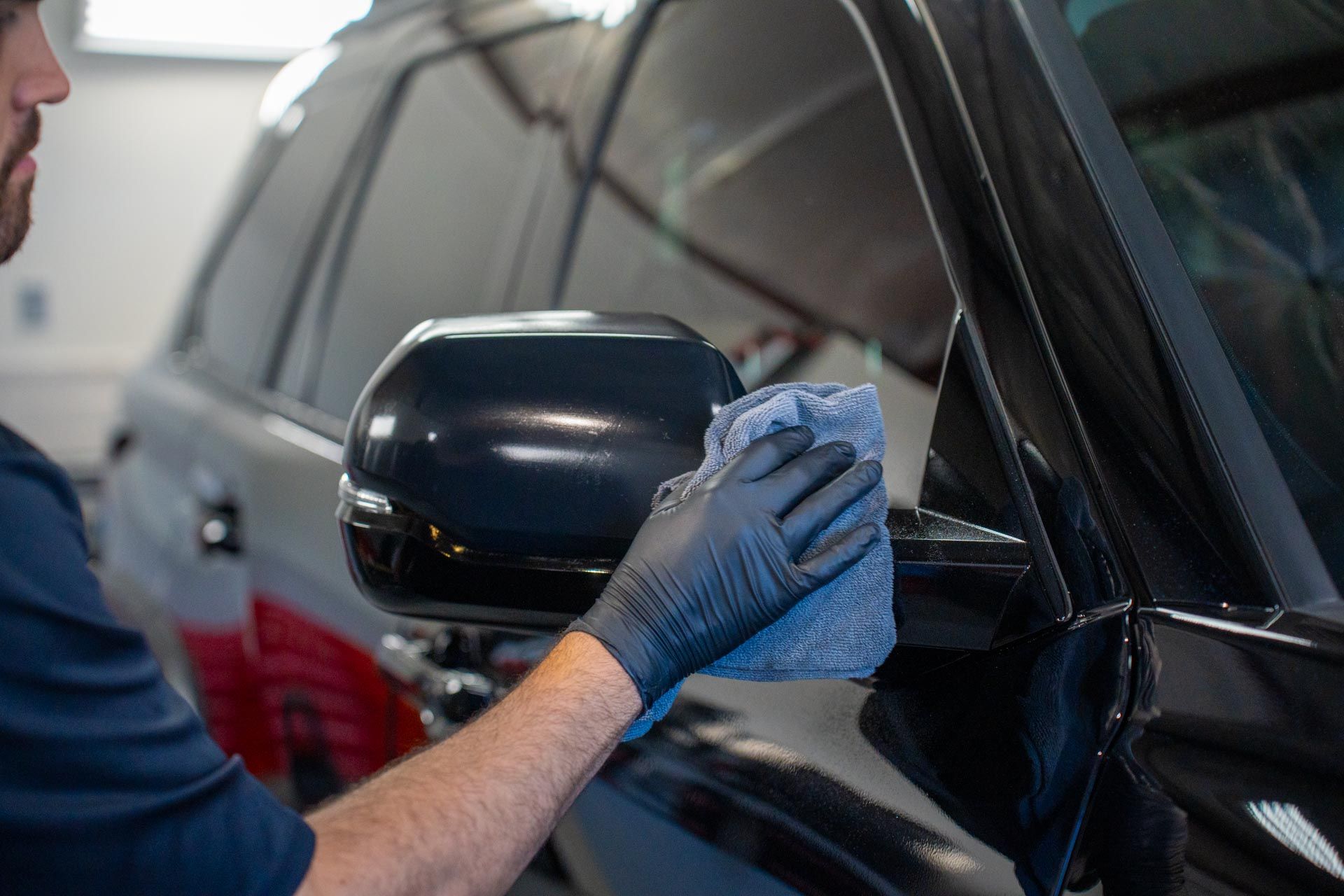 Ceramic Coating - Wiping Side Mirror In Poway, CA
