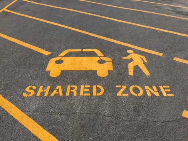 Yellow shared zone