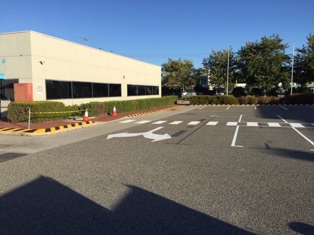 Car Park Entrance Arrow Markings