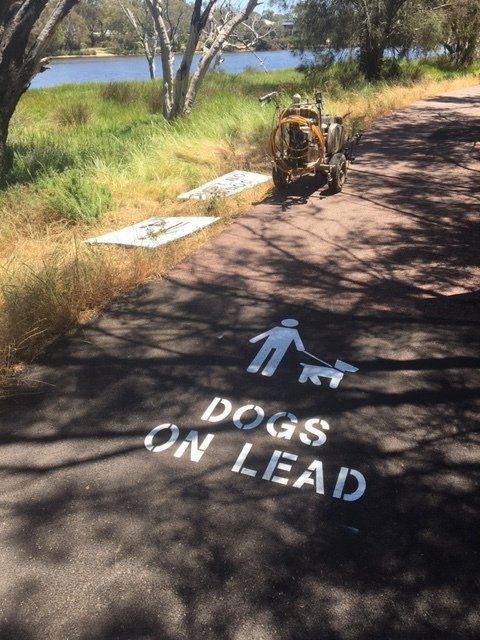 Leashed Dogs Path
