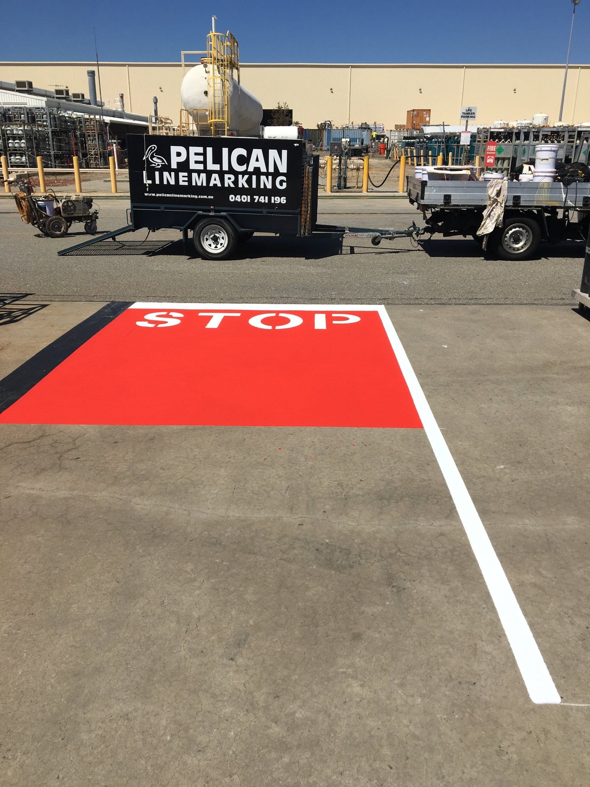 STOP Pavement Marking