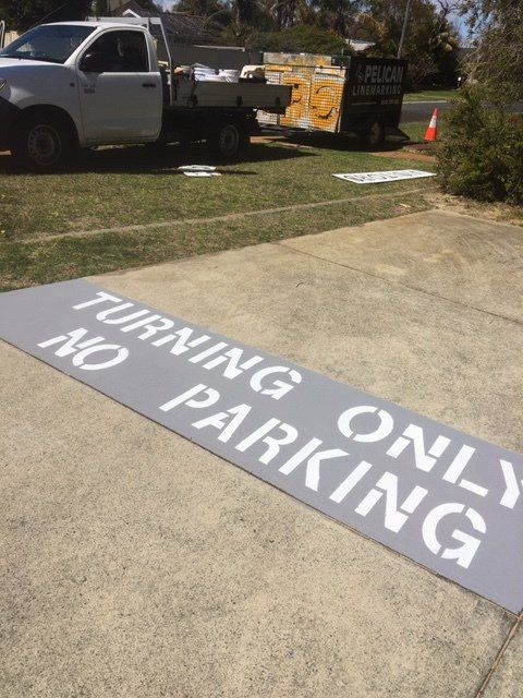 Pelican Linemarking Turning Only No Parking