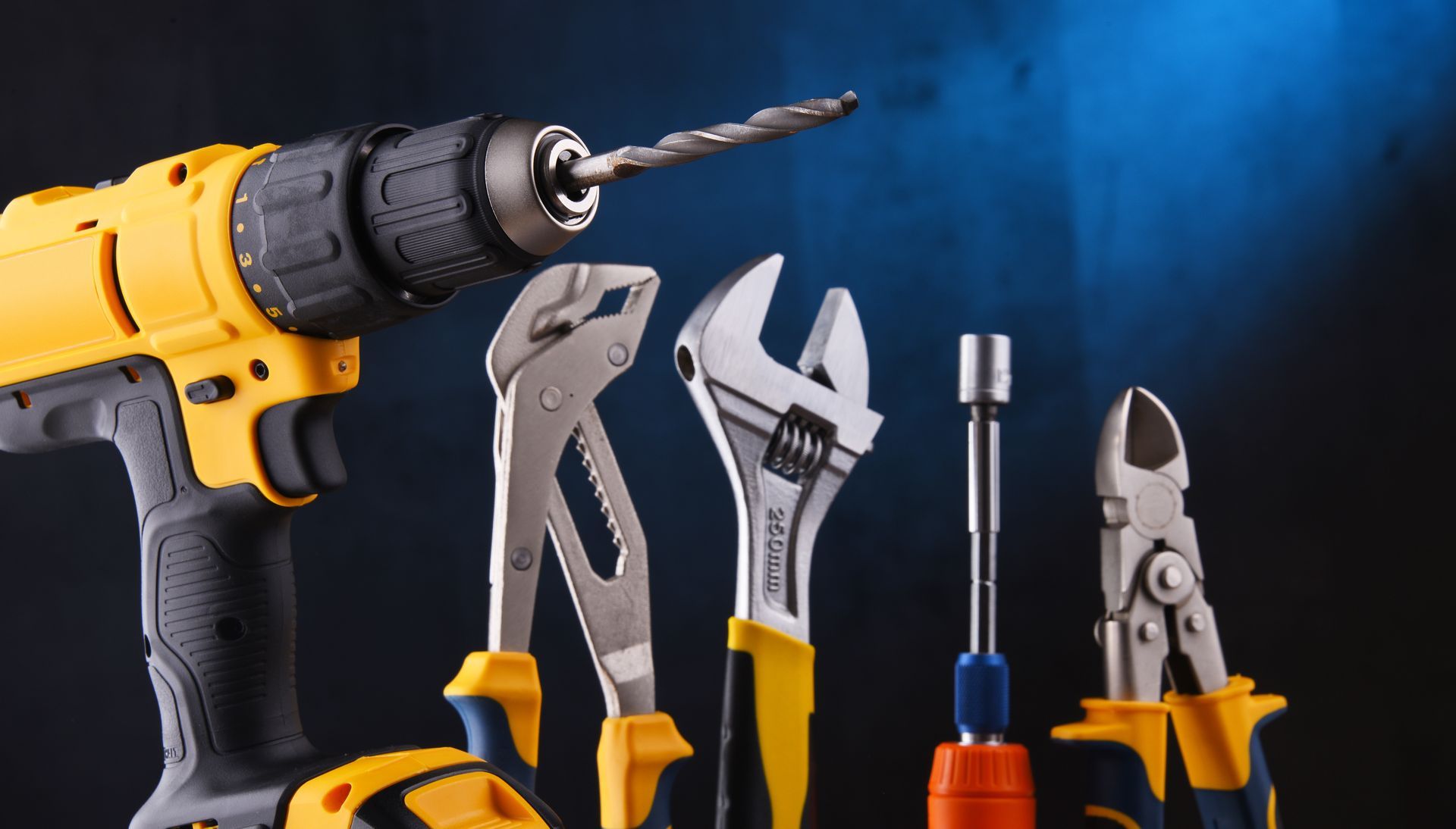 Different kinds of hardware tools.][ 
