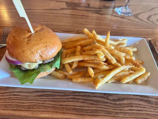 burger and fries