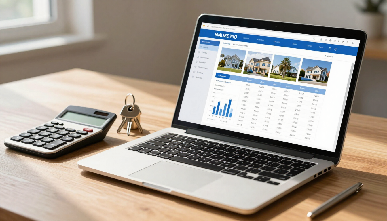 Property valuation and payment planning displayed on a real estate dashboard