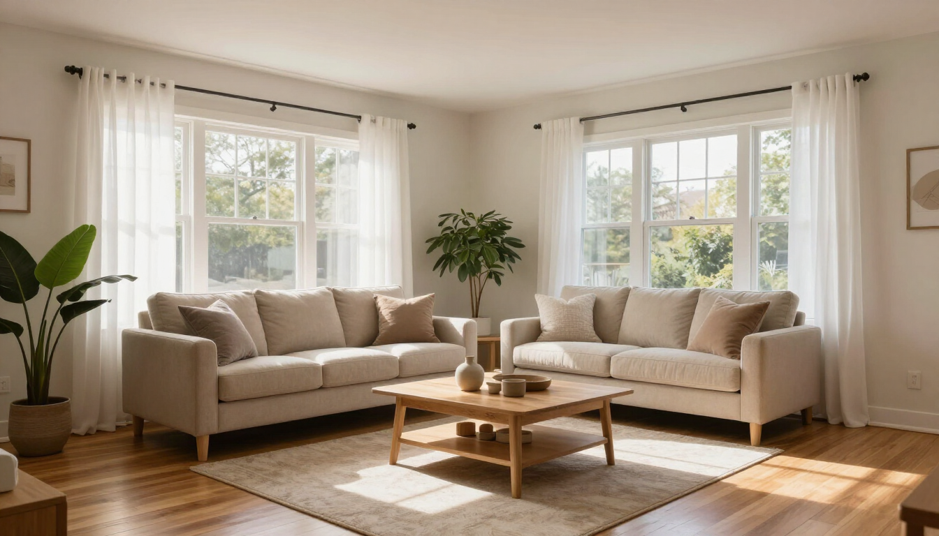 Prepared Indiana home interior ready for prospective buyers