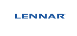 Lennar logo, blue text on a white background.