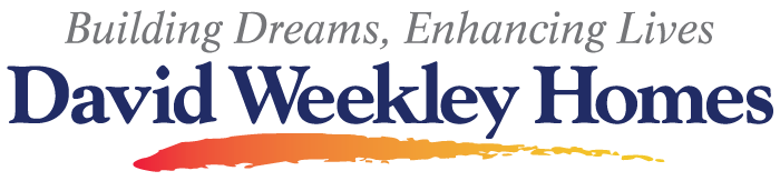 Logo of David Weekley Homes, with tagline 