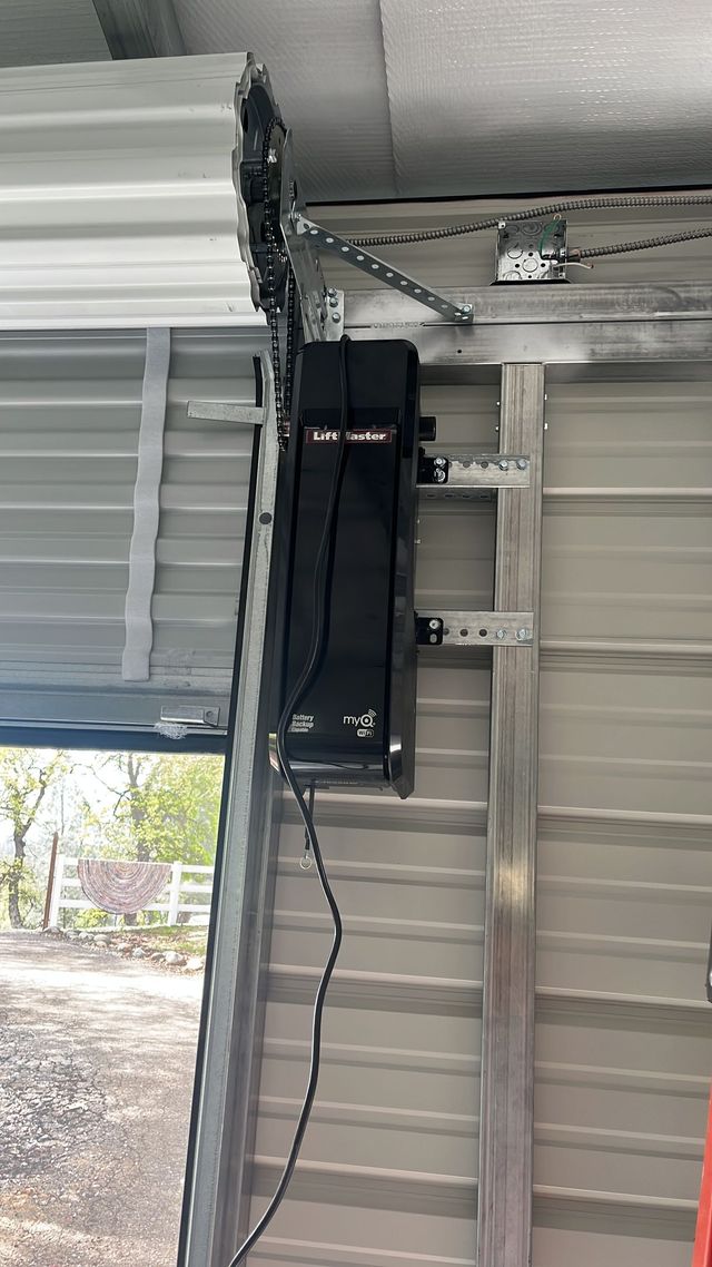 Garage door motor installation