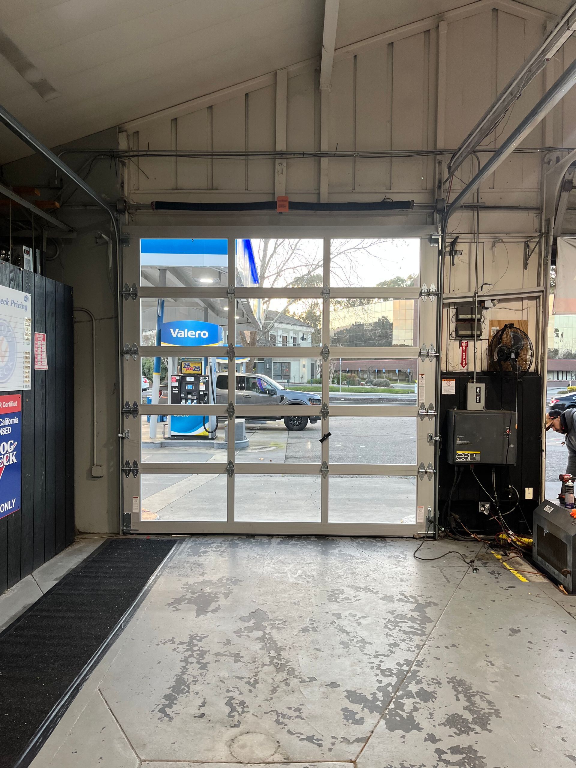 Commercial garage door service install
