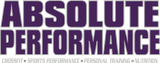 Purple “Absolute Performance” logo with small tagline for sports performance, personal training, and athletics