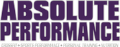 Purple &ldquo;Absolute Performance&rdquo; logo with small tagline for sports performance, personal training, and athletics