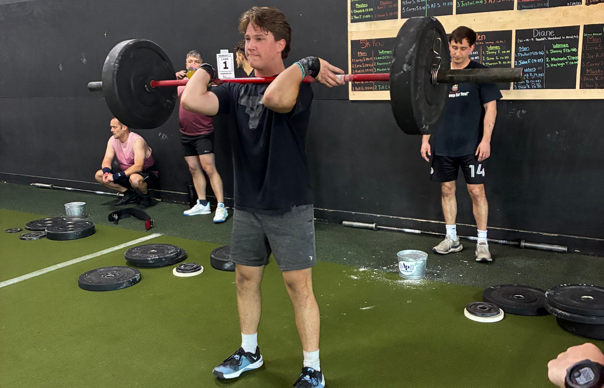 CrossFit Games athlete performing a strength training workout