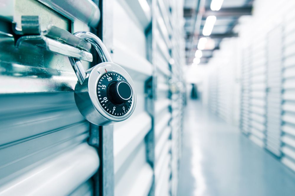 Combination Lock On A Self-Storage Door — Storage Aus In Ciccone, NT