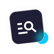 White square with a checkmark and orange notification badge.