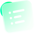 Person icon with a checkmark inside a green square.