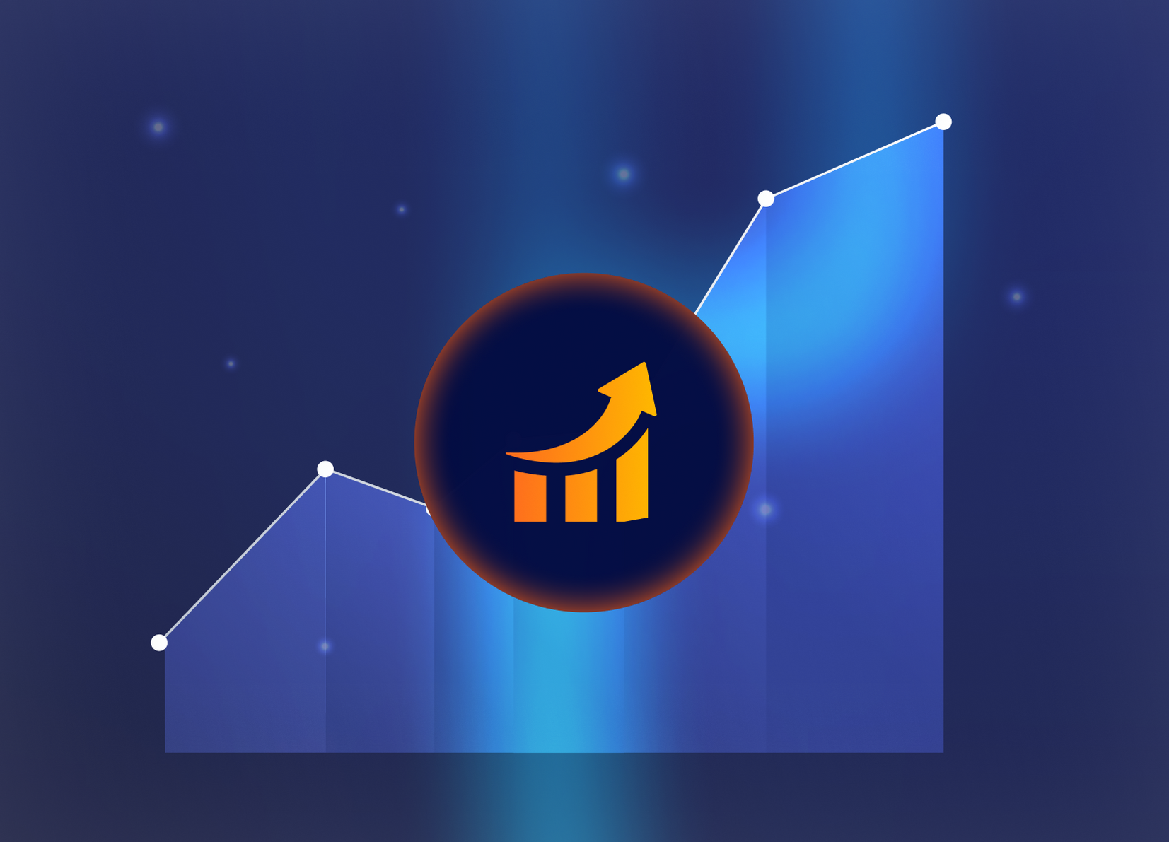 Business growth chart showing predictable revenue increase for contractors