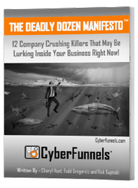 Book cover: Businessman sinking underwater with sharks, 