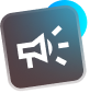 Brown square with white warning triangle and exclamation point.