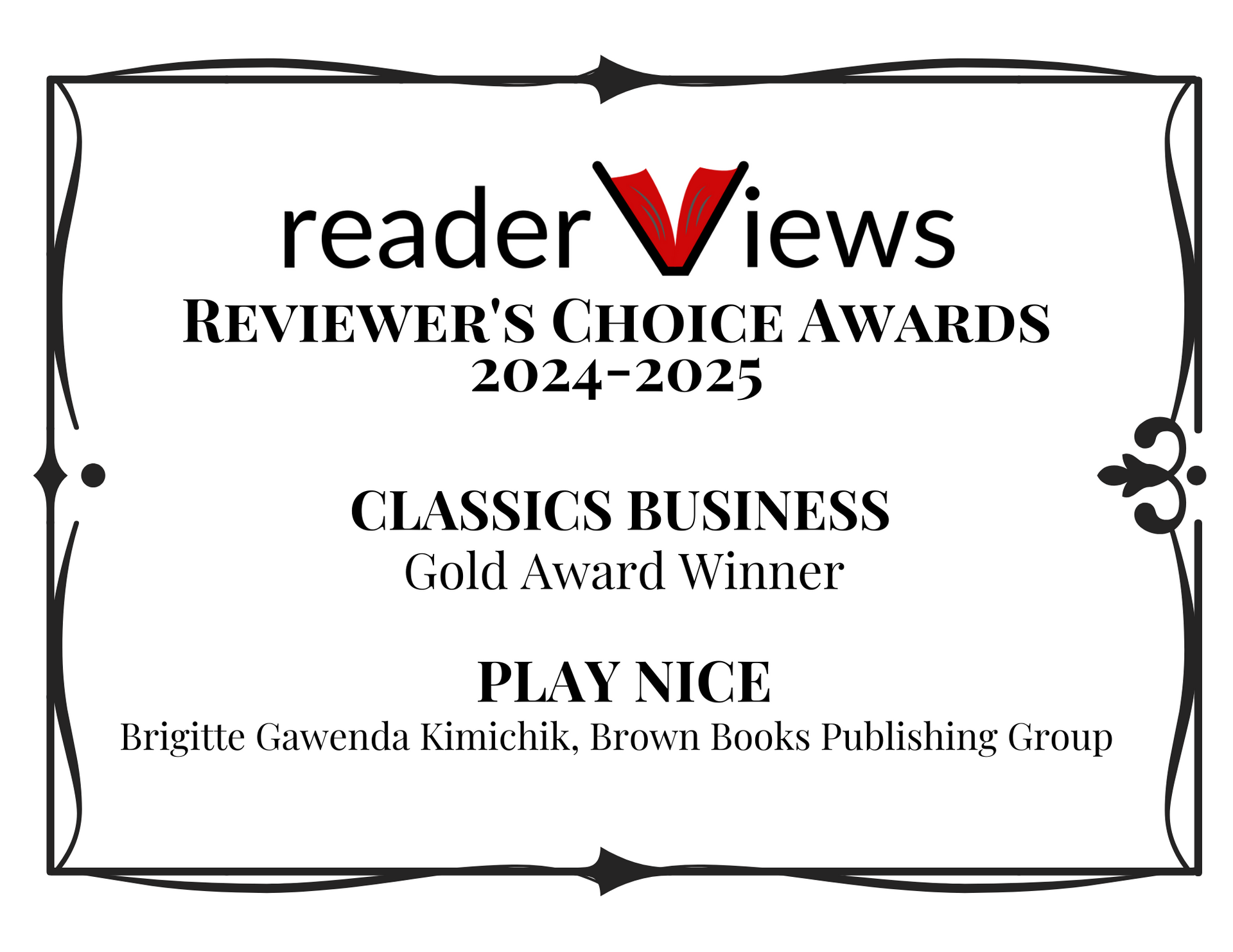 A reader views reviewer 's choice award for classics business gold award winner.