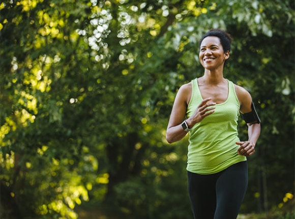 Person jogging