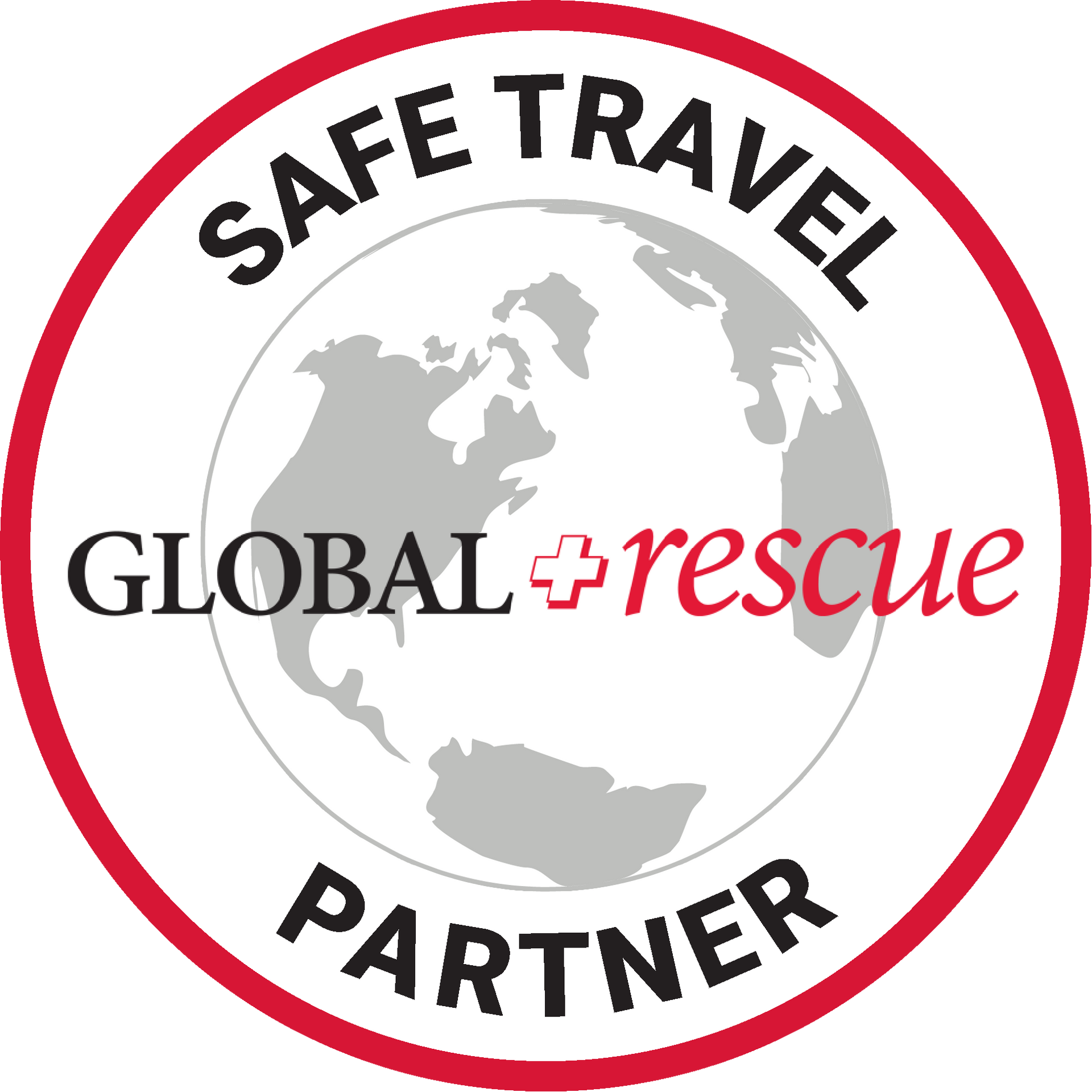 Safe Travel Partner logo with red circle, globe, and “Global Rescue” text