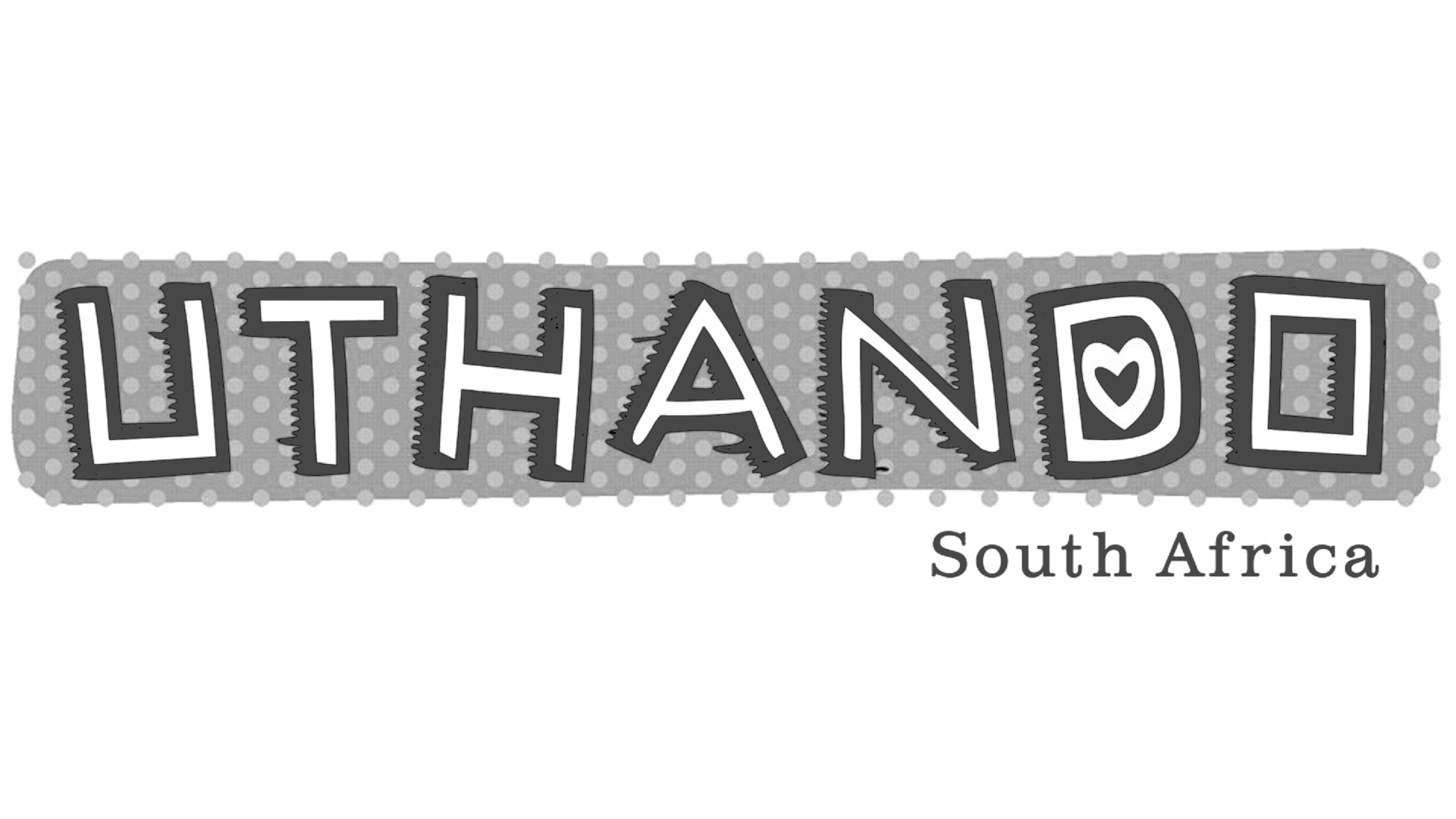 A black and white logo for uthando south africa