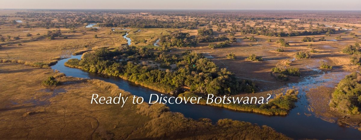 Aerial view of Botswana's Okavango Delta