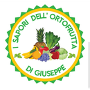 Logo for “I Sapori Dell’Ortofrutta di Giuseppe” with colorful fruits and vegetables in a green-yellow circular seal
