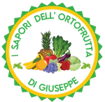 Circular fruit and vegetable logo reading “I SAPORI DELL' ORTOFRUTTA DI GIUSEPPE” with assorted produce in the center