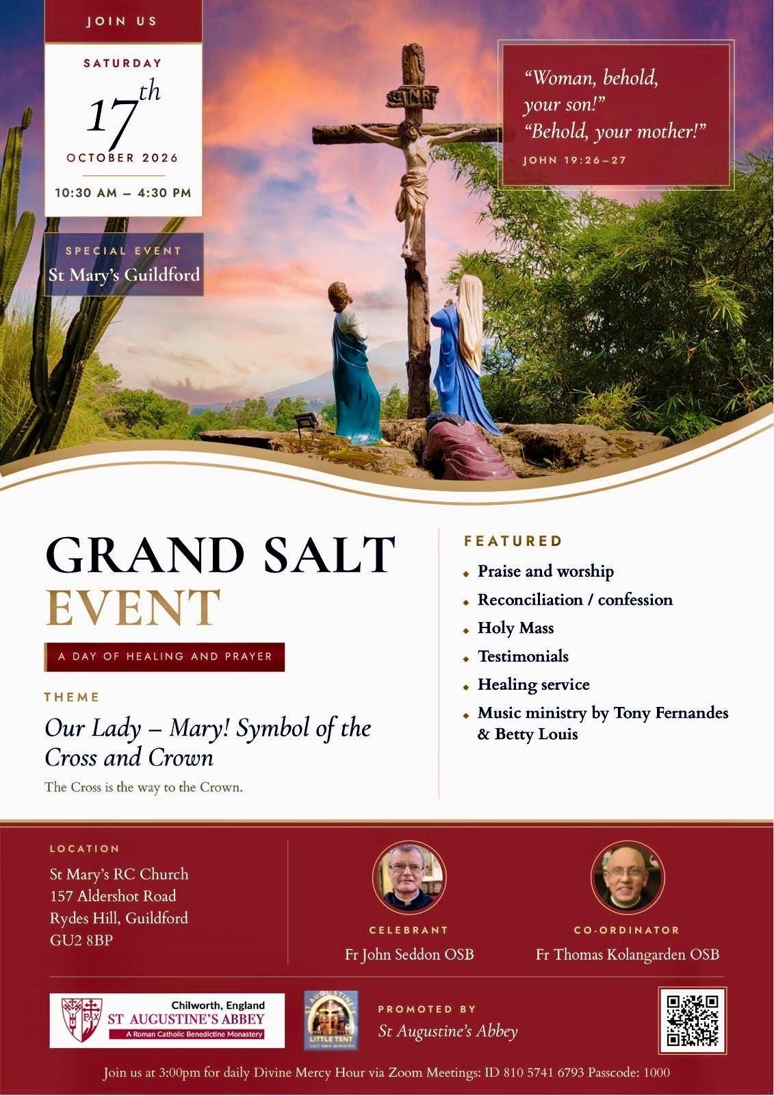 GRAND SALT EVENT: A DAY OF HEALING AND PRAYER at St Mary's RC Church, Guildford