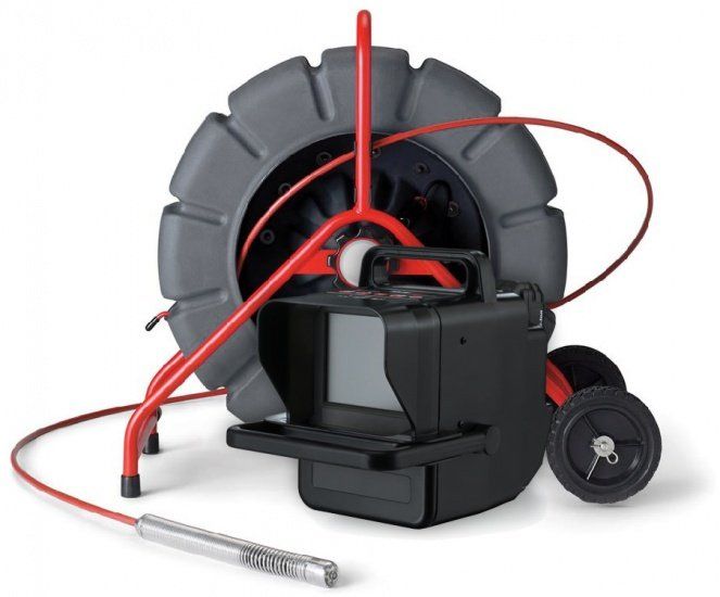 A drain camera with a hose attached to it