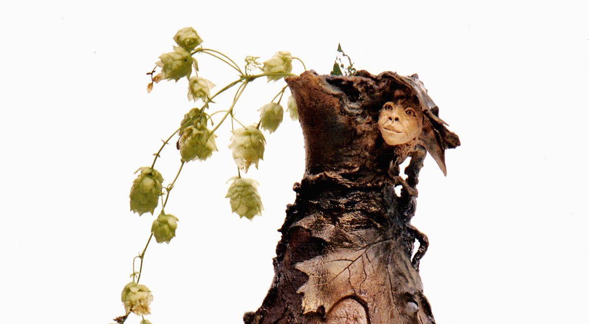 Elfenvaas-detail met hop
