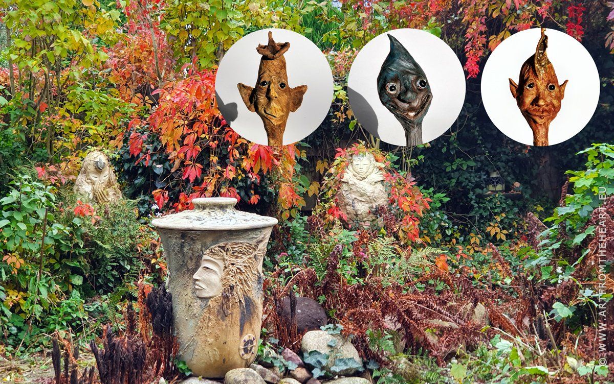 De tuin van de Elfenstee in herfstkleuren.
