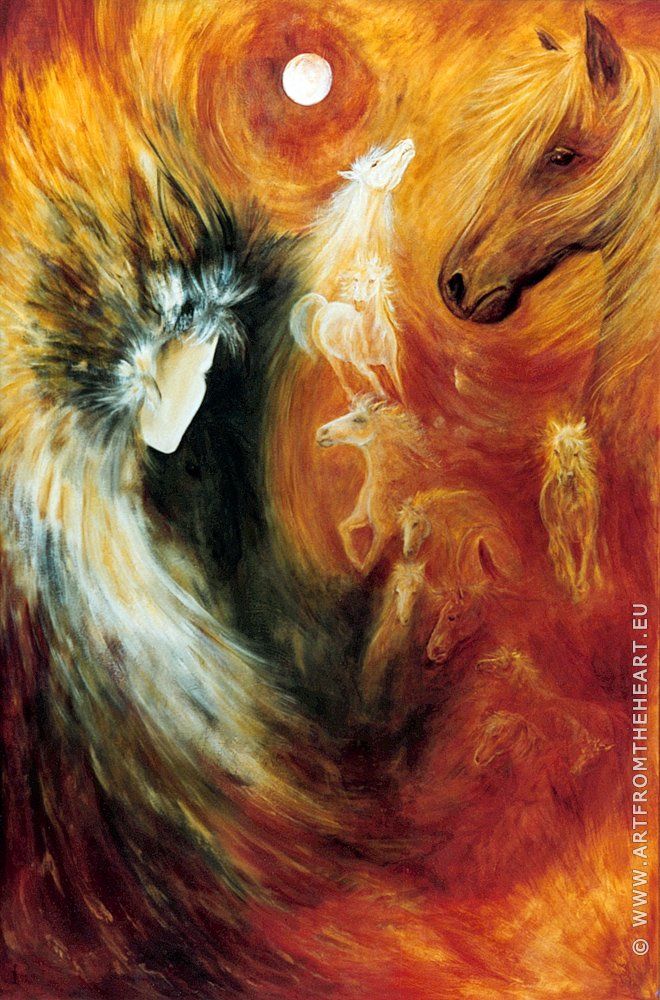 Schilderij 'Horse-spirit'