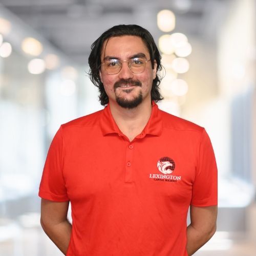 Matt Vintis in a Red Lexington polo smiling