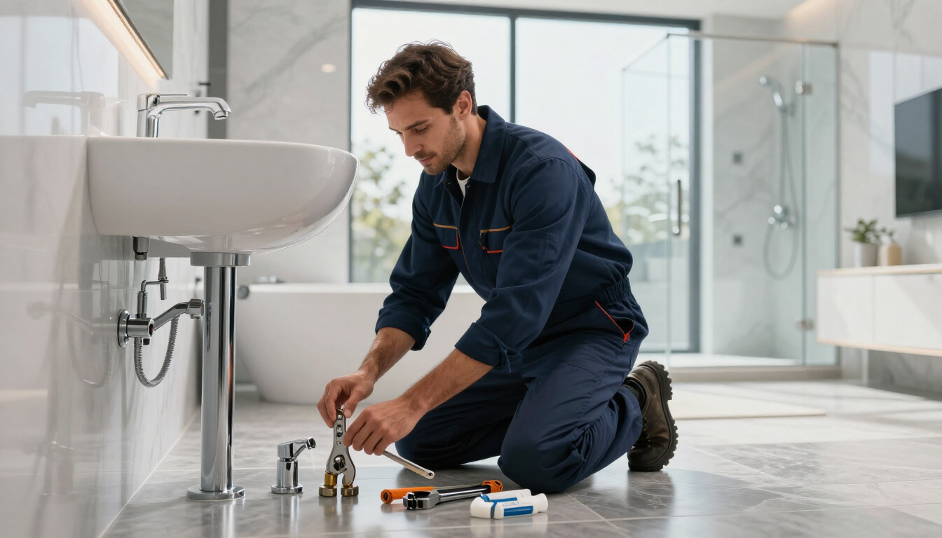 Plumber working in Southern MD home