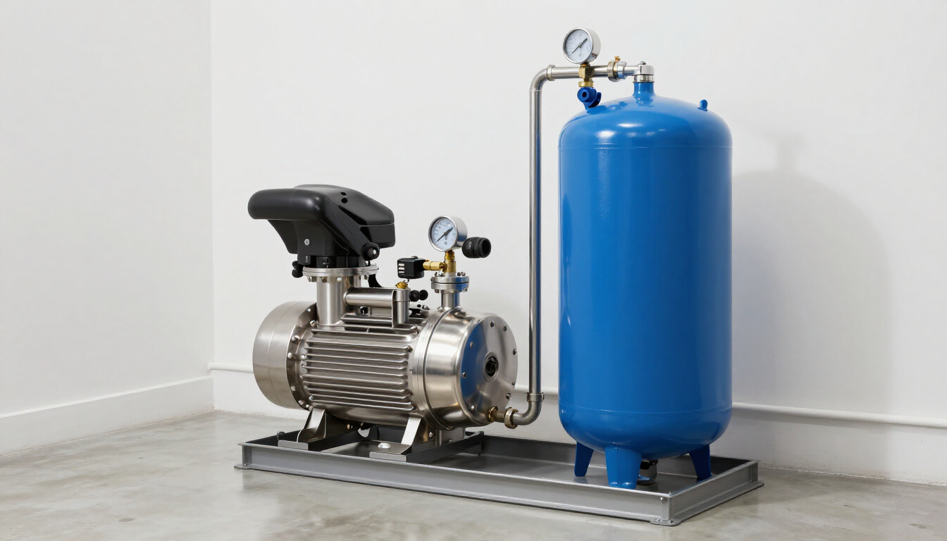 Close up of a water pressure gauge on a well system.