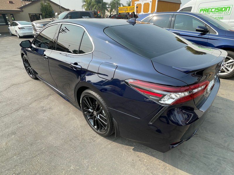 Tinted Window In Dark Blue Car — Fresno, CA — Precision Window Tinting