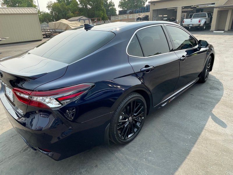 Side View Of Dark Blue Car — Fresno, CA — Precision Window Tinting