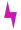 Pink lightning bolt icon on a white background