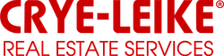 CRYE-LEIKE Real Estate Services logo in red and black text with green underline, on a white background