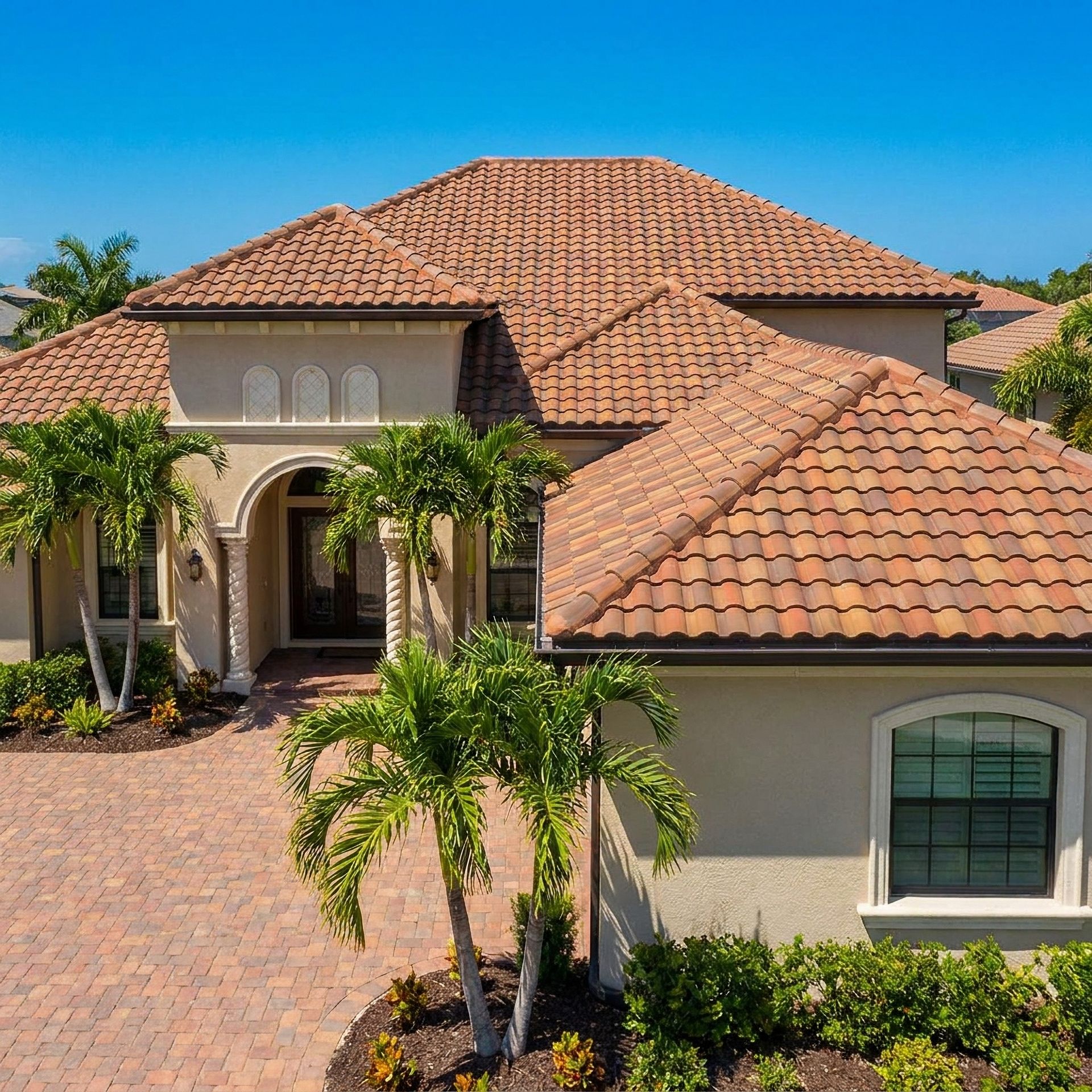 Tile roofing system on a Central Florida home
