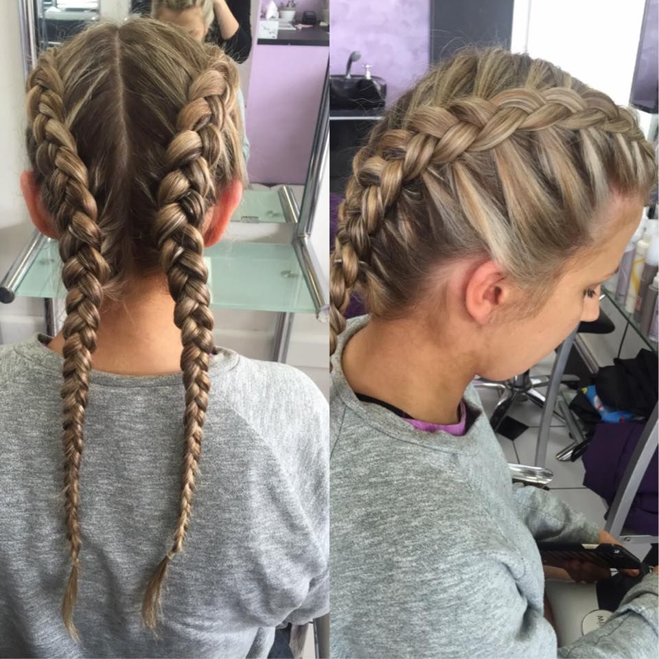 A Woman is Wearing Two Braids in Her Hair — Lush Hair Studio in Tumbi Umbi, NSW