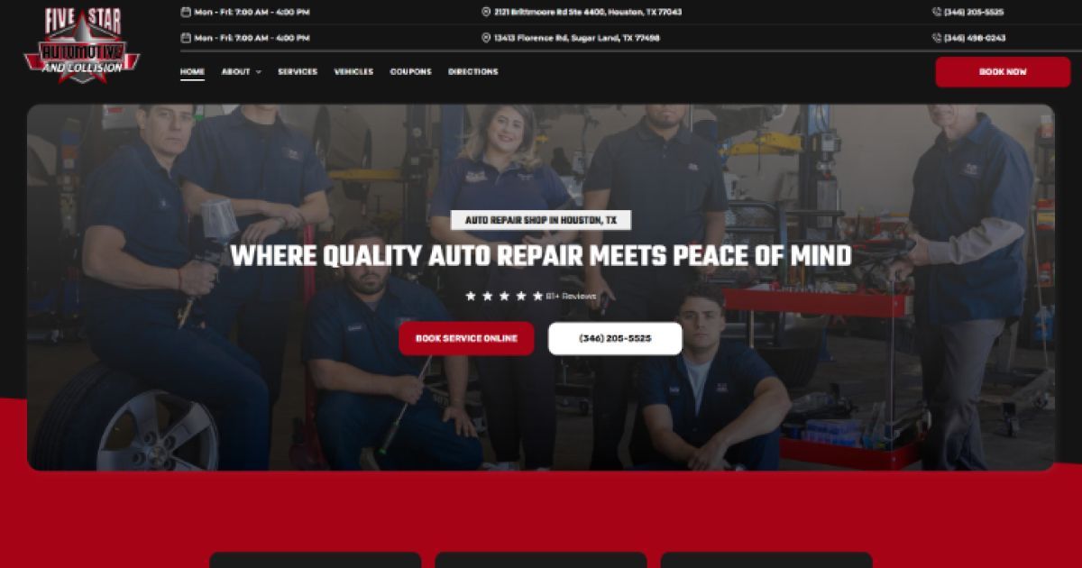 Five Star Automotive and Collision cover