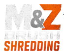 M&Z Brush Shredding logo in gray and orange text on a white background
