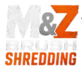 M&Z Brush Shredding logo in gray and orange text on a white background