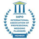 The logo for the international association of professional wedding planners.