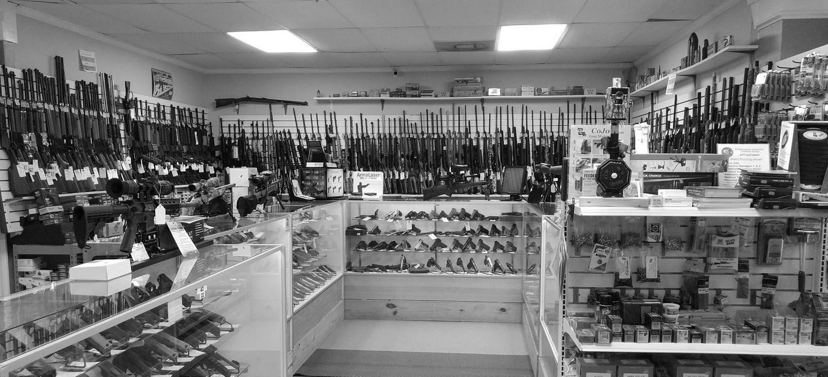 The interior of On Target Shooting Outfitters